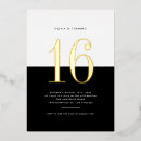 Search for white and gold sweet 16 invitations Minimalist