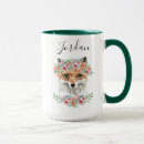 Search for fox in the woods mugs Watercolor