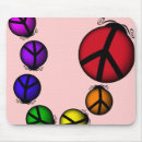Search for peace signs mousepads Red