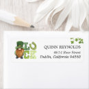 Search for st patrick return address labels Green