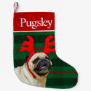 Recherche de chien carlin chaussette de noël Nom