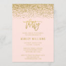 Search for blush pink 30th birthday invitations Gold