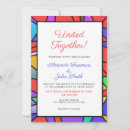 Search for stained glass wedding invitations Green