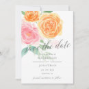 Search for pink and orange wedding save the dates Elegant