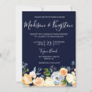 Search for peach and navy wedding invitations Flowers