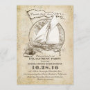 Recherche de partie nautique invitations Vintage