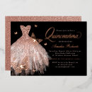 Search for rose gold and black birthday invitations Dress