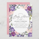 Search for plum baby shower invitations Watercolor