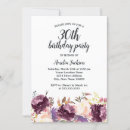 Search for purple 30th birthday invitations Botanical