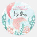 Recherche de queue de sirène autocollants Fête d'anniversaire