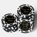 Search for poker save the dates Black and gold