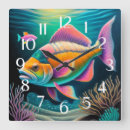 Recherche de poissons colorés horloges Dessin