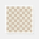 Search for brown plaid napkins Beige
