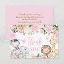 Search for girls safari thank you cards Pink