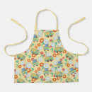 Search for yellow floral pattern aprons Cartoon
