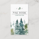 Search for pine tree business cards Watercolor