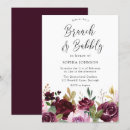 Search for maroon bridal shower invitations Floral