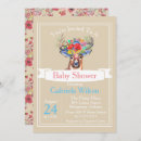 Recherche de deer baby girl shower invitations Boho
