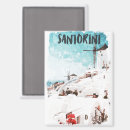 Recherche de santorini magnets Aquarelle