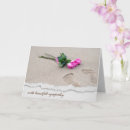 Search for footprints in the sand cards Beach