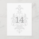 Search for damask table numbers postcards Elegant