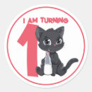 Search for black cat cartoon stickers Kitty