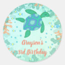 Search for turtle birthday stickers Whimsical