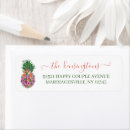 Search for exotic flower return address labels Hibiscus