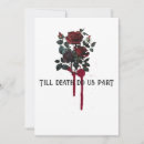 Recherche de coeur gothique invitations Rose