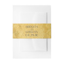 Search for gold foil invitation belly bands Trendy