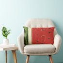 Recherche de tranches de pastèque coussins Aquarelle