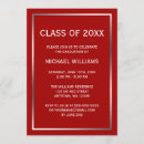Search for masculine graduation invitations Red