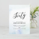 Search for watercolor 60th birthday invitations Blue