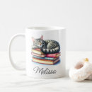 Search for cats and books mugs Watercolor
