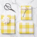 Search for pastel yellow wrapping paper Gingham
