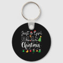 Search for unique funny keychains Sequin christmas tree santa