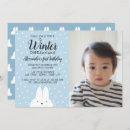 Recherche de winter one derland invitations Bleu