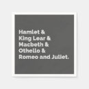 Search for shakespeare napkins Play