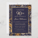 Search for 90 year old birthday invitations Gold