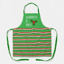 Search for naughty or nice aprons Candy cane