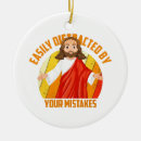 Search for funny jesus ornaments Saw
