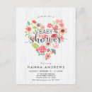 Search for heart baby girl shower invitations Whimsical