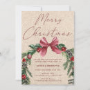 Search for wreath christmas invitations Merry