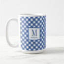 Search for blue gingham mugs Plaid