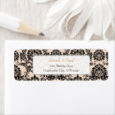 Search for silver damask return address labels Black