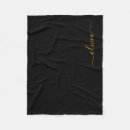 Search for black and gold fleece blankets Girly