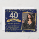Search for gold glitter 40th birthday invitations Sparkly