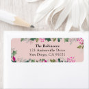 Search for festive floral return address labels Mistletoe