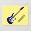 Recherche de guitare électrique cartes postales Guitariste