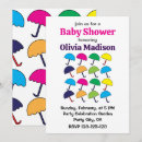 Search for umbrella baby shower invitations Colourful